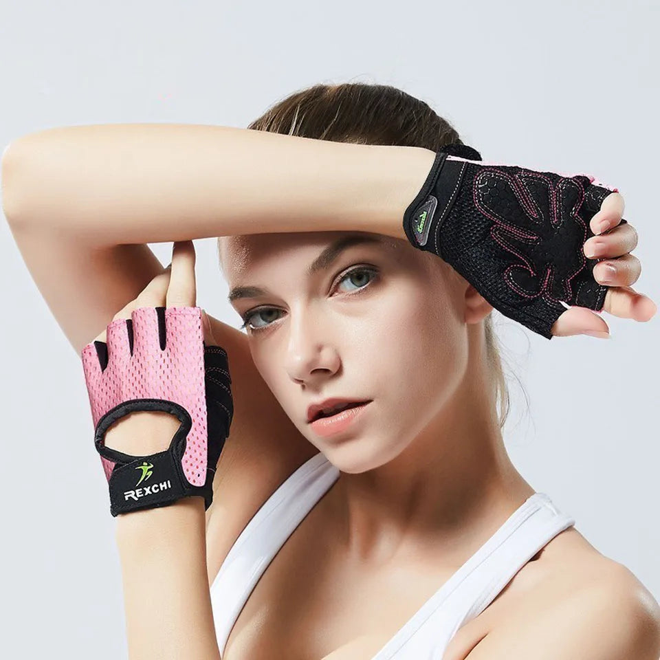 Professional Gym Fitness Gloves Power Weight Lifting Women Men Crossfit Workout Bodybuilding Half Finger Hand Protector