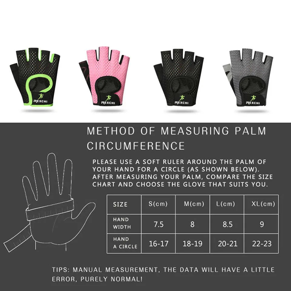 Professional Gym Fitness Gloves Power Weight Lifting Women Men Crossfit Workout Bodybuilding Half Finger Hand Protector