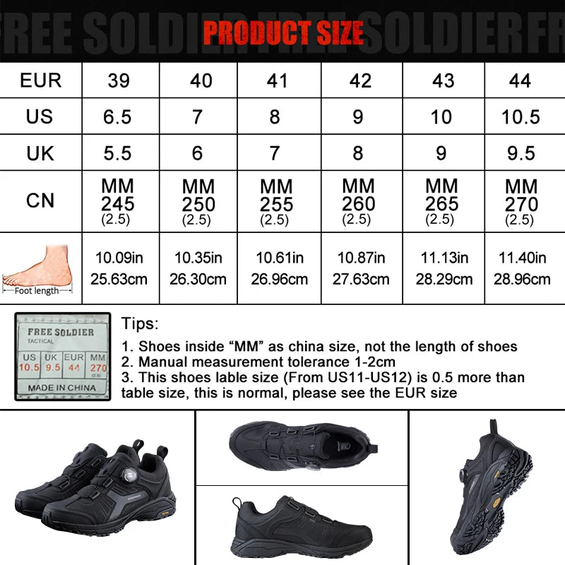 Free Soldier Black Panther Low Army Fan Tactical Boots Male Outdoor Non-slip Waterproof Breathable Mountain Hiking Shoes