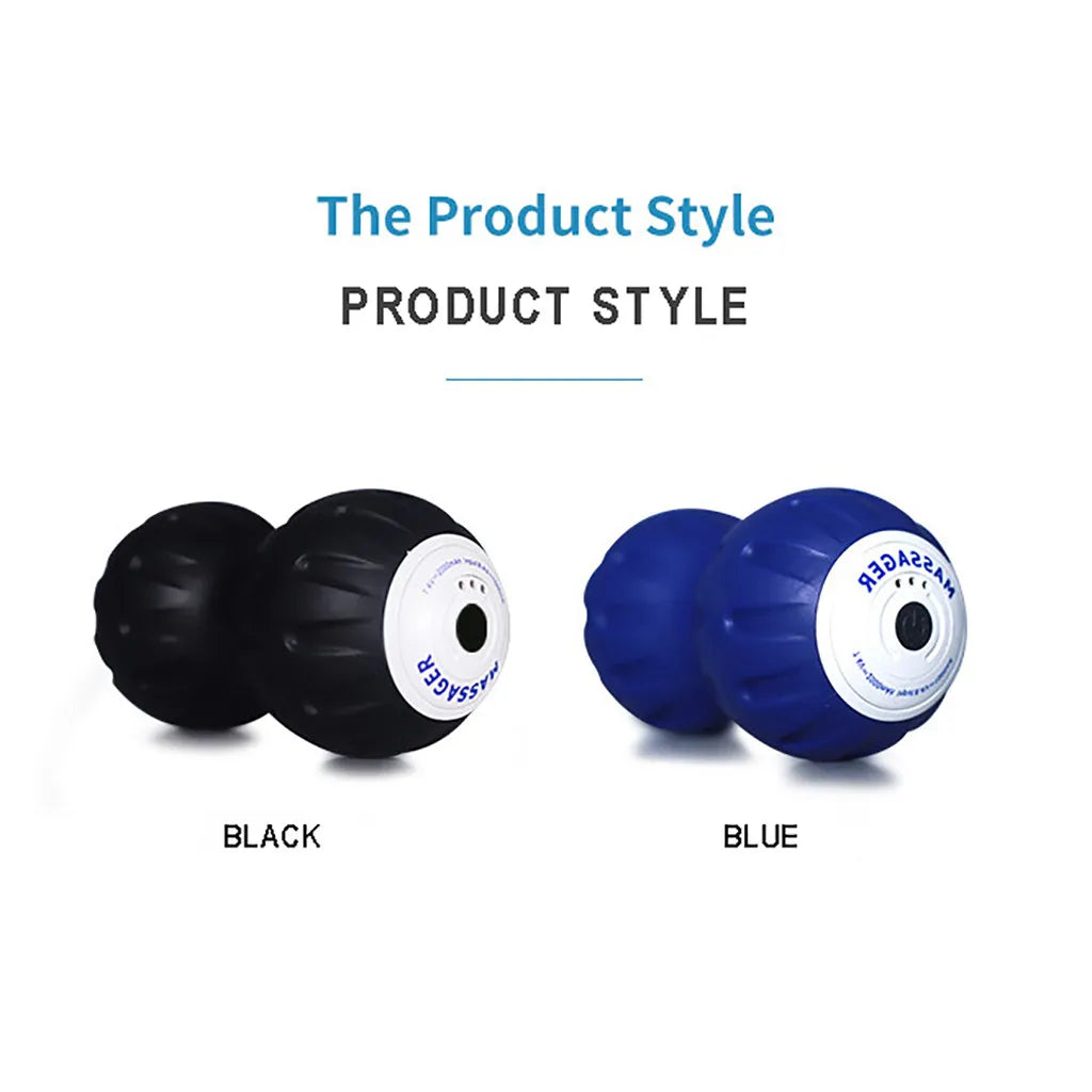 Body Release Yoga Vibrate Roller Massage Ball Slimming Training Muscle Relax Neck Peanut Shape Fitness Electric#0410G30