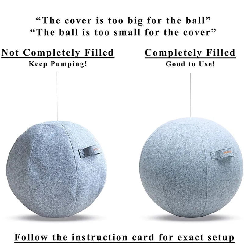 55 65 75 85CM Yoga Ball Dustproof Cover Anti-Slip Cotton Anti-static Absorb Sweat Yoga Fitness Ball Cover for Protective Case