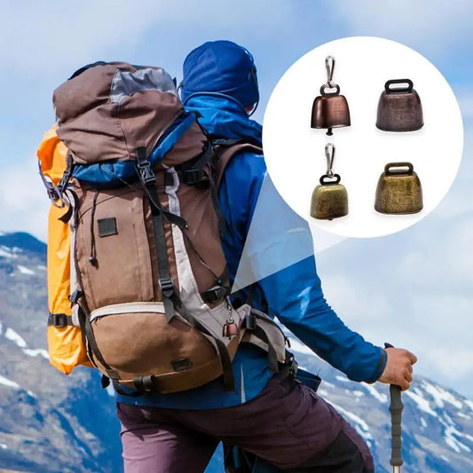 Hiking Backpack Carabiner Warning Bell For Traveling Outdoor, Anti-Lost Pet Collars Bell, Bear Repelling Bell, Sheepdog Bell