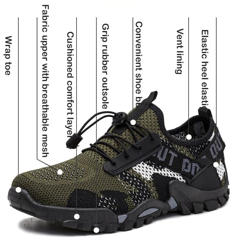 Oulylan Men Outdoor Hiking Trekking Shoes Climbing Shoes Mountain Outdoor Non-slip Hunting Male Comfy Sport Trail Soft