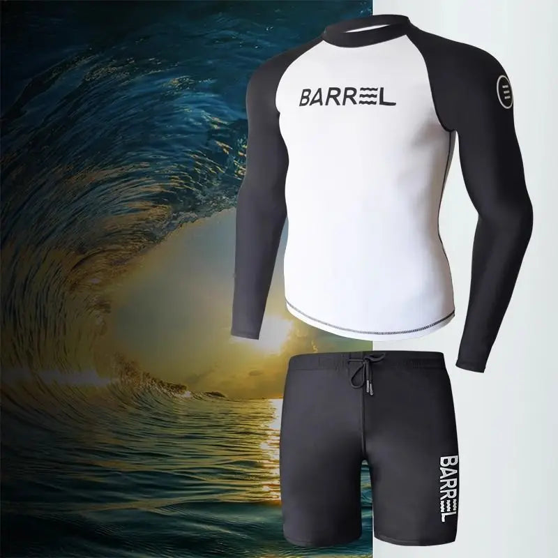 Oulylan Men Swimsuit Diving Suit Long Sleeve Quick Drying Wetsuit Summer Sun Protection Spearfishing Swim Surfing Training Suits