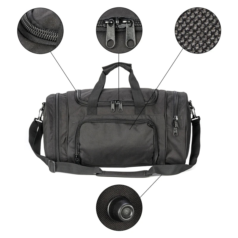 Military Tactical Travel Bag Men Outdoor Handbag Sports Luggage Bags Weekend Gym Hiking Trekking Bag with Shoes Compartment