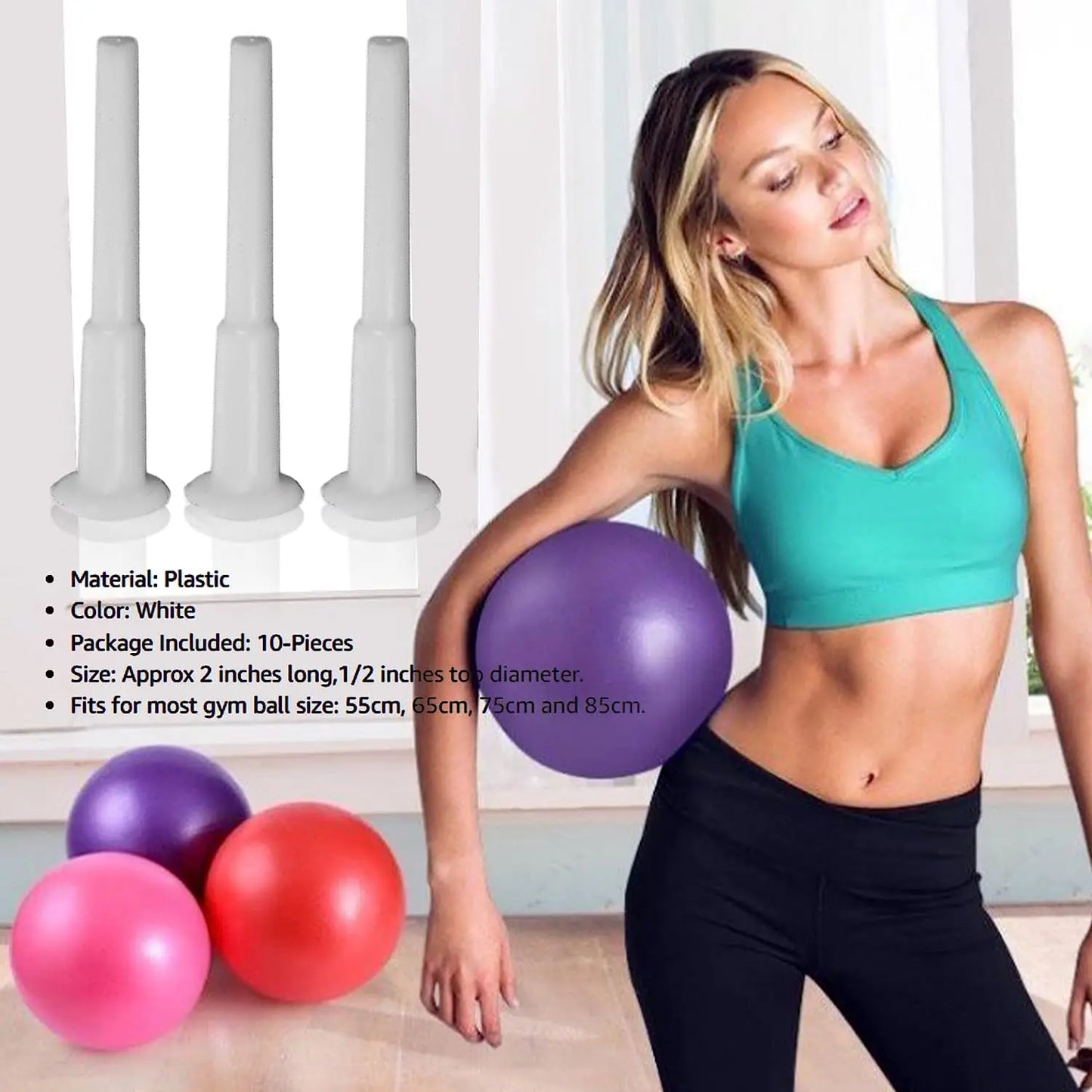 10pcs Fitness Exercise Sport Yoga Ball Inflatable Bed Pool Air Stopper Plug Pin Replacement Plug Gym Accessories