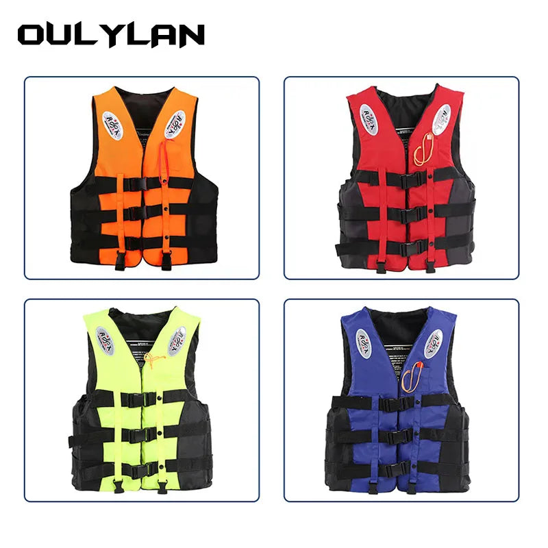 Oulylan Drifting Safety Vest Water Sports Fishing Water Ski Vest Kayaking Boating Swimming Adults Life Jacket Safety Life Vest