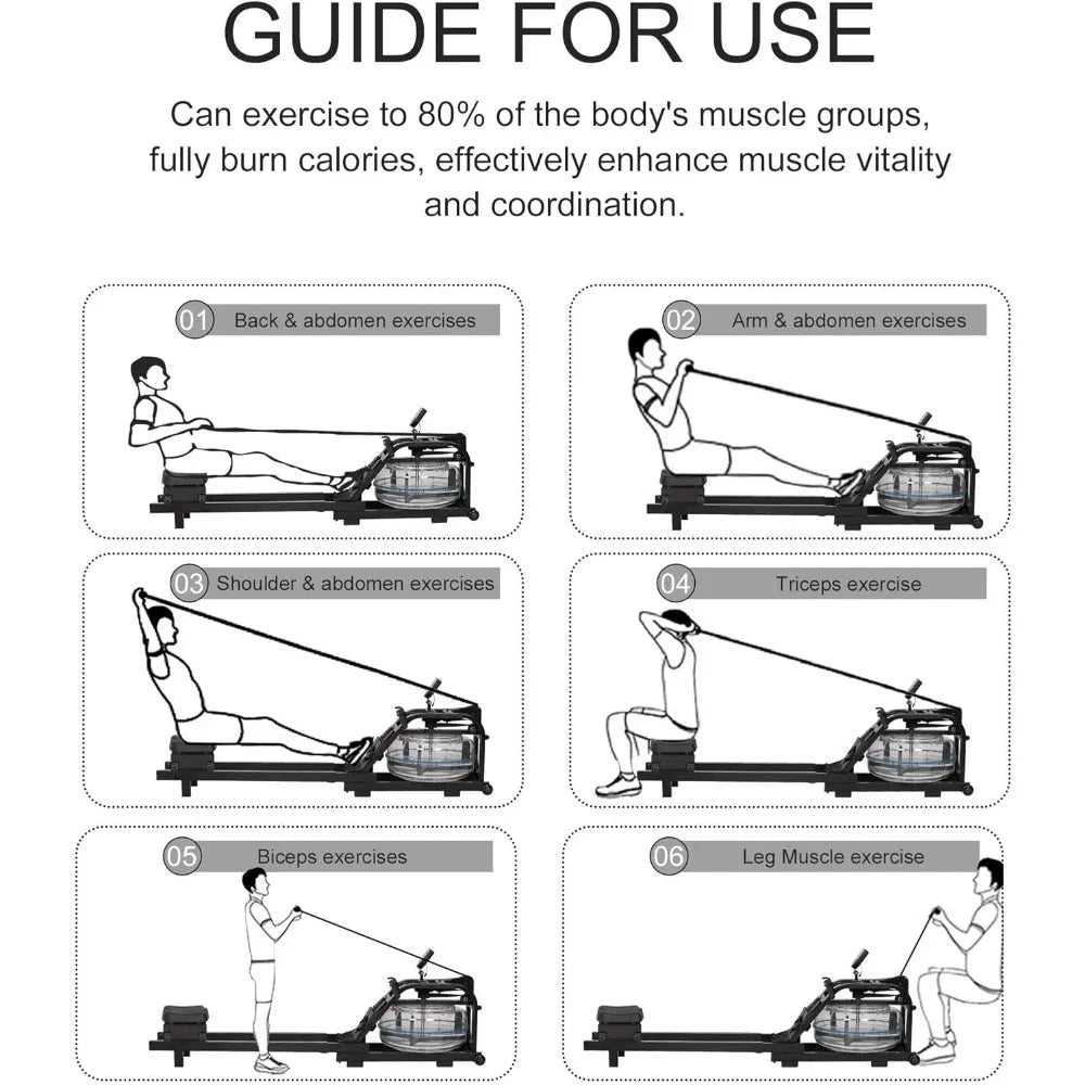 Excercise Fitness Equipment Exercise Machine Rowing Machine for Exercises Home Gym  Air Rower Large Body Building Sports