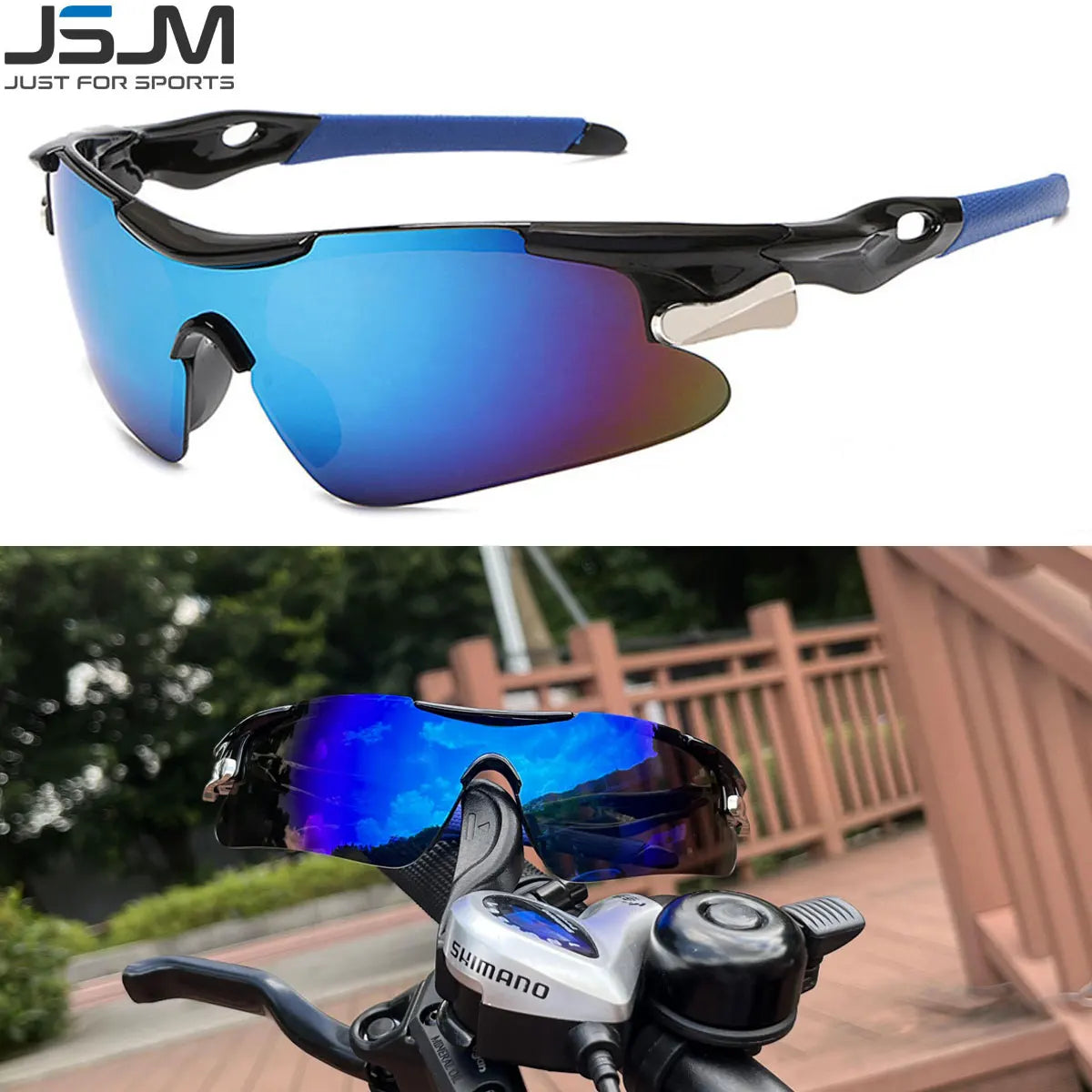 JSJM Outdoor Men Cycling Sunglasses Road Bicycle Mountain Riding Protection Sports Glasses Goggles Eyewear MTB Bike Sun Glasses