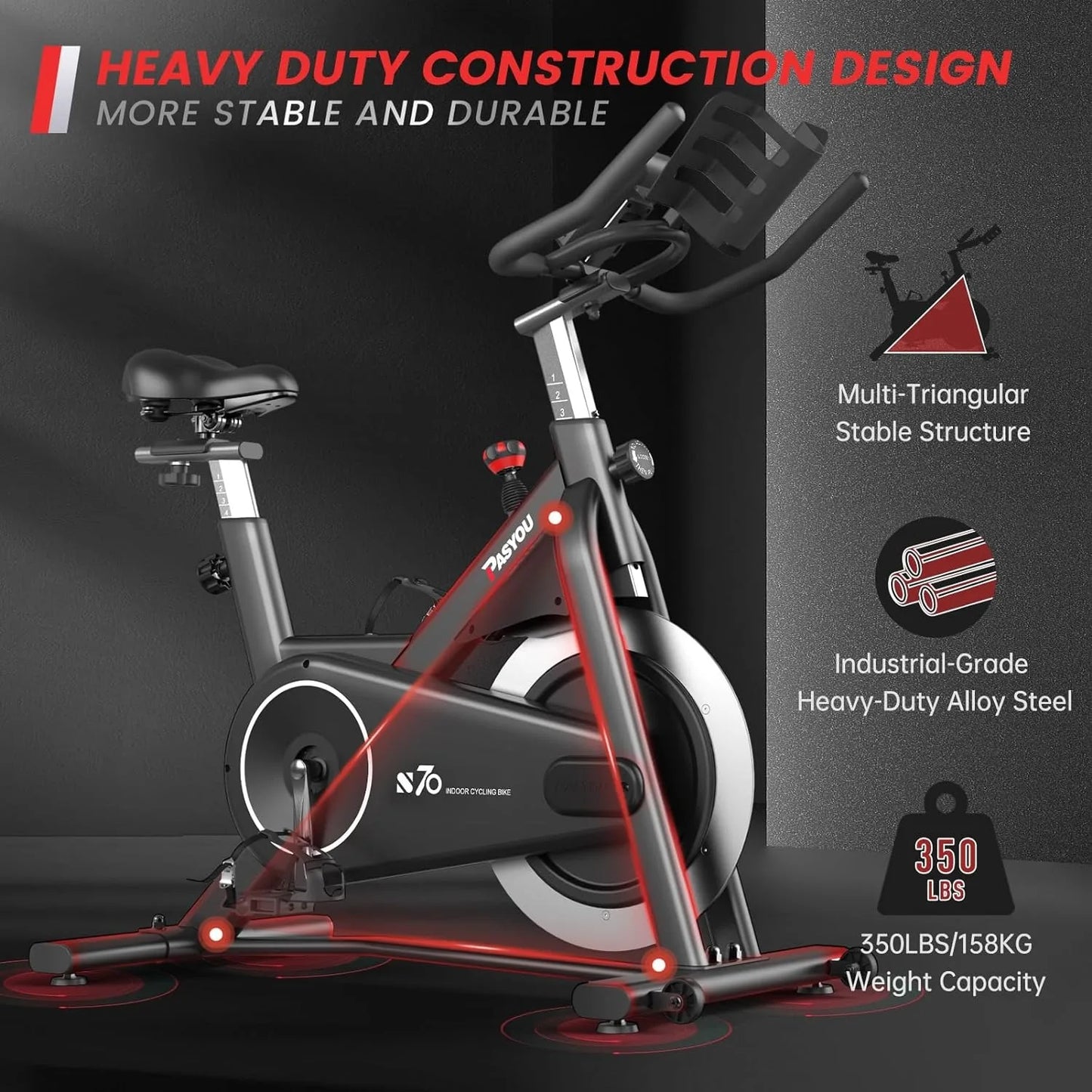 Exercise Bike Stationary Indoor Cycling Ultra-Silent Stationary for Home Magnetic Exercise Bikes for Home Exercise Holder Cycle