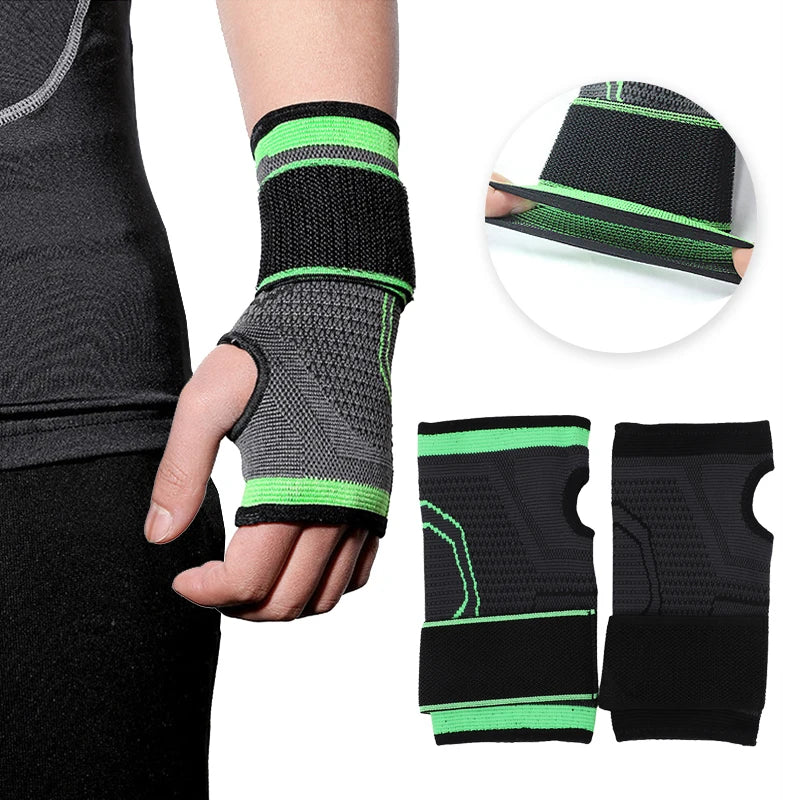 Gym Fitness Gloves Wrist Support Sports Wristband Therapy Protector Fingerless Safety Body Building Entertainment 1Piece