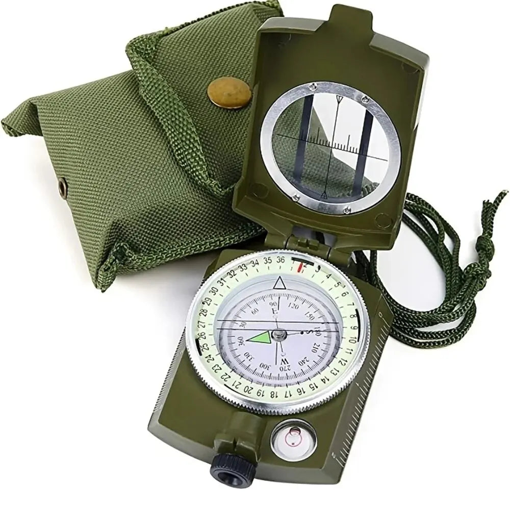 Compass Waterproof High Precision Compass Outdoor Gadget Sports Hiking Mountaineering Professional Military Army Metal Sight