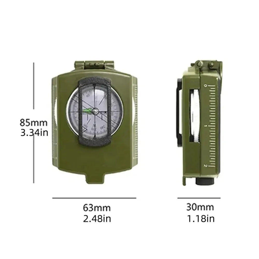 Compass Waterproof High Precision Compass Outdoor Gadget Sports Hiking Mountaineering Professional Military Army Metal Sight