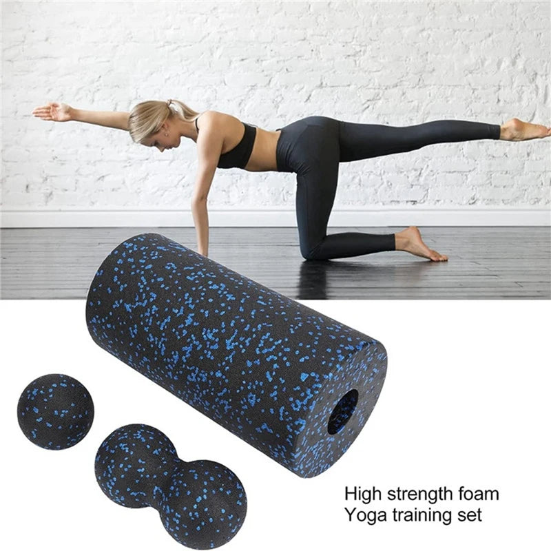 3PCS Yoga Roller Massage Peanut Ball Set EPP Fitness Foam Column For Back Pain Deep Tissue Stretching Muscle Relax Durable