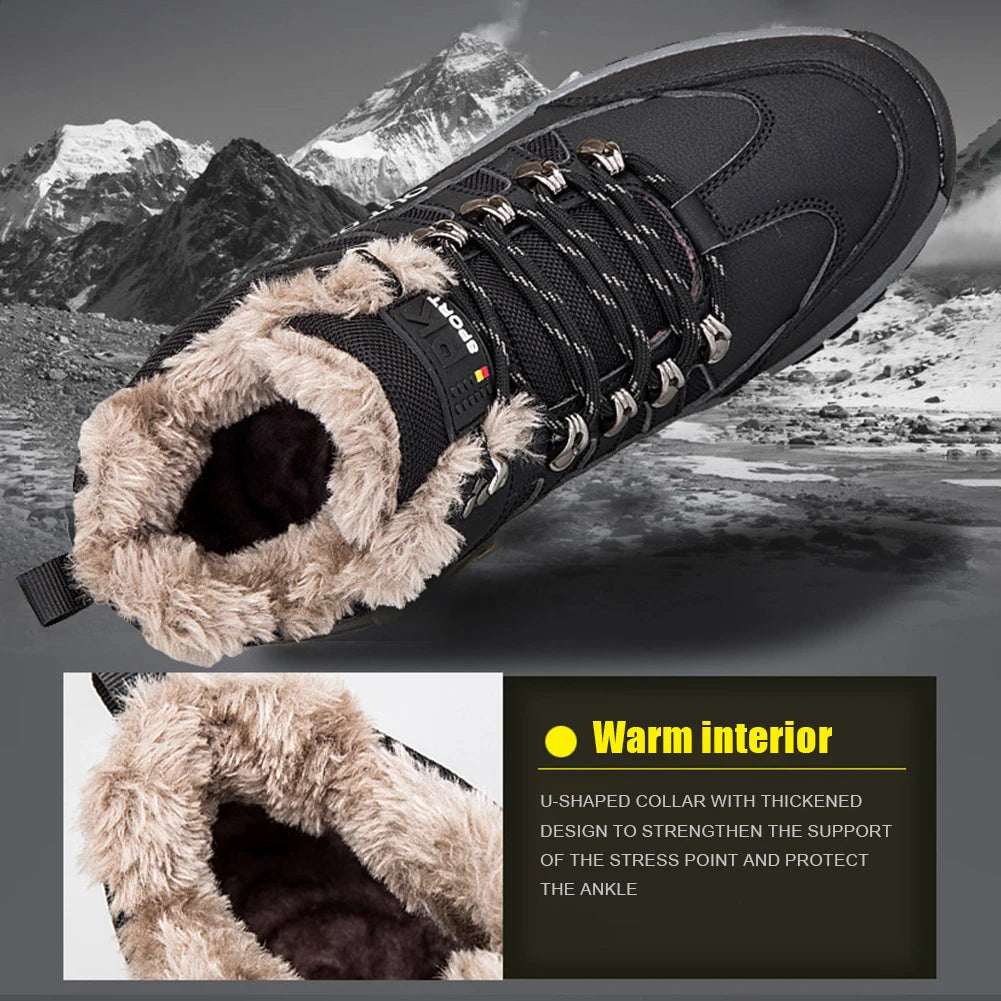 Mens Trekking Boots Non Slip Winter Hiking Shoes Climbing Shoes Waterproof Lightweight for Outdoor Hiking Climbing